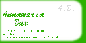 annamaria dux business card